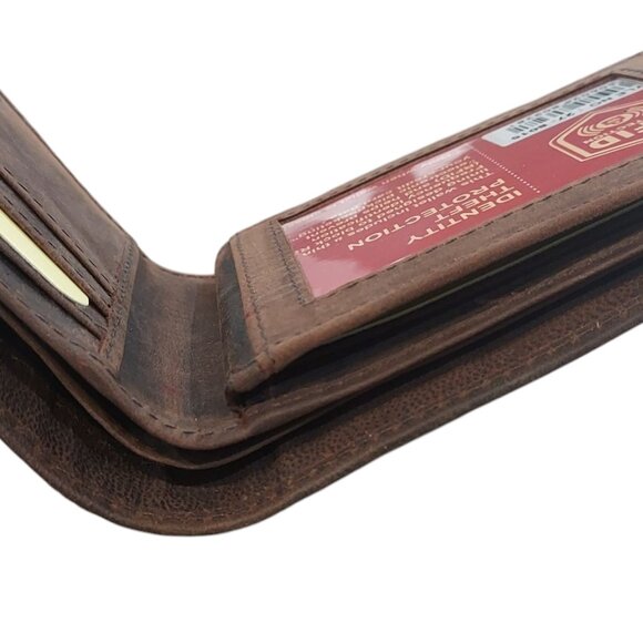 Men's Bi-Fold Genuine Cowhide Leather Wallet with RFID - Picture 3 of 8